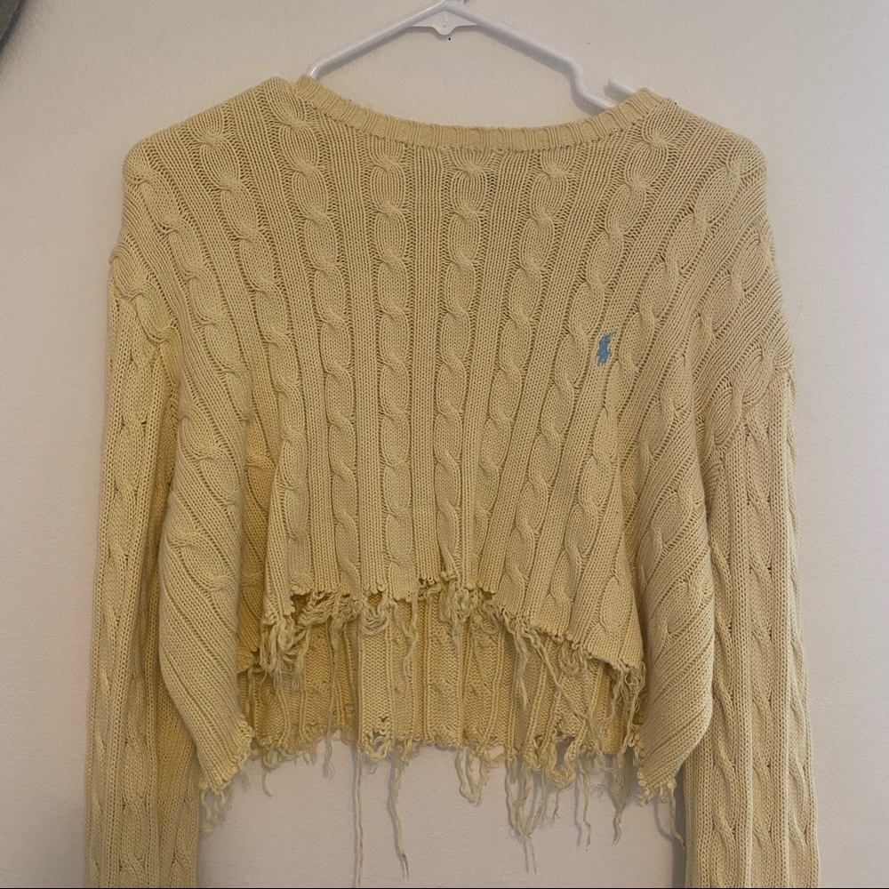 Ralph Lauren Cropped Yellow Sweater💛🌻